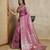 Pink woven design zardozi satin mysore silk saree