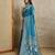 Blue woven design zari satin mysore silk saree