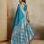 Blue woven design zari satin mysore silk saree