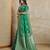 Green woven design zardozi satin mysore silk saree