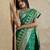 Green woven design zardozi satin mysore silk saree