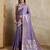 Lavender woven design zari satin mysore silk saree