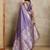 Lavender woven design zari satin mysore silk saree