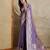 Lavender woven design zari satin mysore silk saree