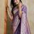 Lavender woven design zari satin mysore silk saree