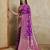 Violet woven design zardozi satin designer mysore silk saree