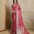 Red woven design zardozi satin mysore silk saree