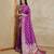 Purple woven design zardozi satin mysore silk saree
