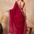 Maroon embellished embroidered saree with cut work border