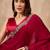 Maroon embellished embroidered saree with cut work border