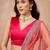 Pink mukaish organza saree with embellished border