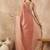 Peach beads and stones  chiffon designer saree