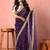 Purple embellished embroidered tissue saree