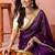 Purple embellished embroidered tissue saree