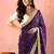 Purple embellished embroidered tissue saree