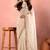 White embellished zari tissue designer saree