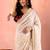 White embellished zari tissue designer saree