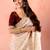 White embellished zari tissue designer saree