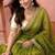 Green embellished zari tissue saree