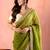 Green embellished zari tissue saree