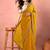 Yellow embellished zari tissue designer saree