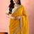 Yellow embellished zari tissue designer saree