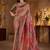 Multicolor ethnic motifs silk blend heavy work banarasi saree