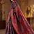 Navy blue ethnic motifs zari silk blend heavy work banarasi saree