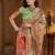 Lime ethnic motifs embroidered silk blend heavy work banarasi saree