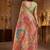 Lime ethnic motifs embroidered silk blend heavy work banarasi saree