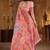 Pink ethnic motifs embroidered silk blend heavy work banarasi saree