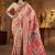 Cream ethnic motifs zari silk blend heavy work banarasi saree