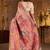 Cream ethnic motifs zari silk blend heavy work banarasi saree