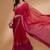 Pink pink floral woven design zari detailed  chiffon saree