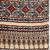 Cream ethnic motifs ajrak printed  crepe block print saree