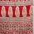 Red floral ajrak printed  crepe block print saree