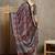 Black floral ajrak printed  crepe saree