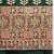 Green women floral ajrak  crepe block print saree