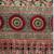Green floral ajrak printed  crepe block print saree