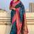 Green woven design zari silk blend paithani saree