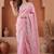 Pink embroidered tissue saree