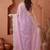 Lavender embroidered tissue saree