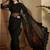 Black embroidered organza saree with blouse piece