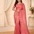Peach woven design zari kanjeevaram saree