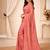 Peach woven design zari kanjeevaram saree