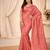 Peach woven design zari kanjeevaram saree