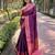 Purple woven design handloom kanjeevaram saree