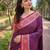 Purple woven design handloom kanjeevaram saree