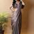 Grey saree with blouse piece