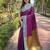 Violet woven design zari kanjeevaram saree